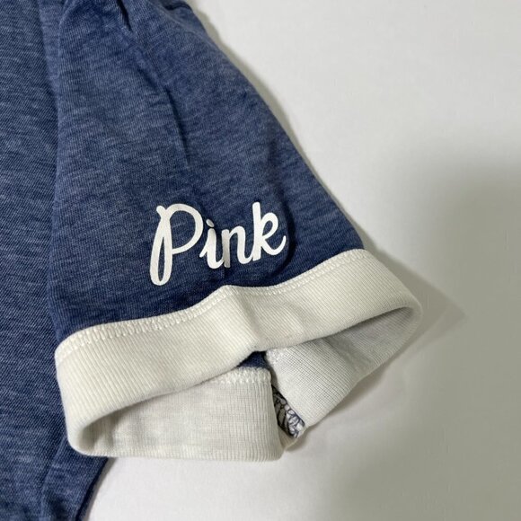 Victoria Secret Pink XS Ringer Tee T Shirt Graphic Short Sleeve Crew Neck - Picture 5 of 11